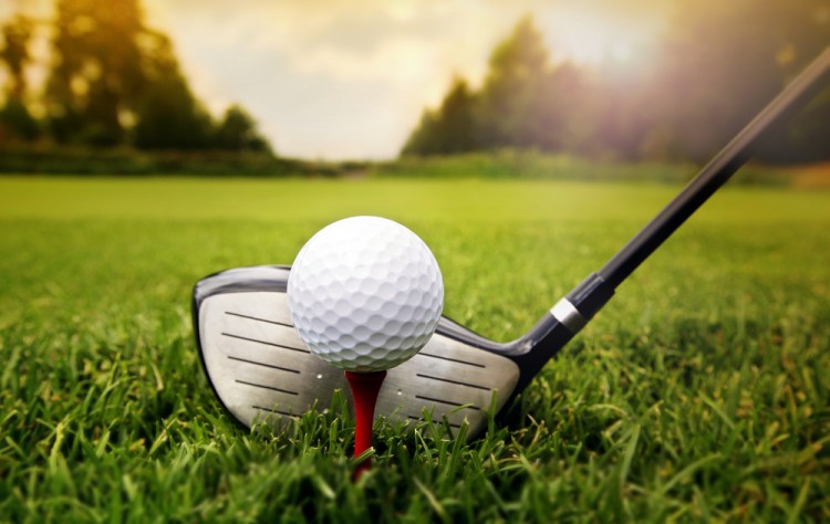 sport, golf, club, ball, tee, playing, training, green, sunset, sport, grass, objects, leisure, hobbies, activity, course, accuracy, outdoors