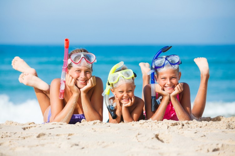 beach, closeup, goggles, leisure, children, fun, activity, tropical, seaside, travel, recreational, boy, diving, sand, happiness, sister, active, summer, kids, details, people, sun,11 Best Countries for Expats To Raise Children