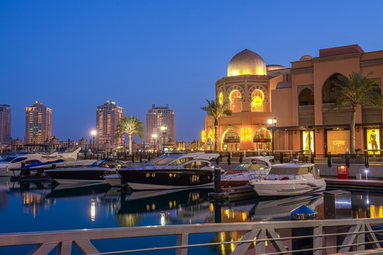 doha, pearl, qatar, bay, arab, arabic, skyscraper, island, tower, street, leisure, seaside, cloud, horizontal, corniche, middle, gulf, skyline, evening, arabia, building, modern, 11 Most Expensive Cities to Visit in Asia in 2015